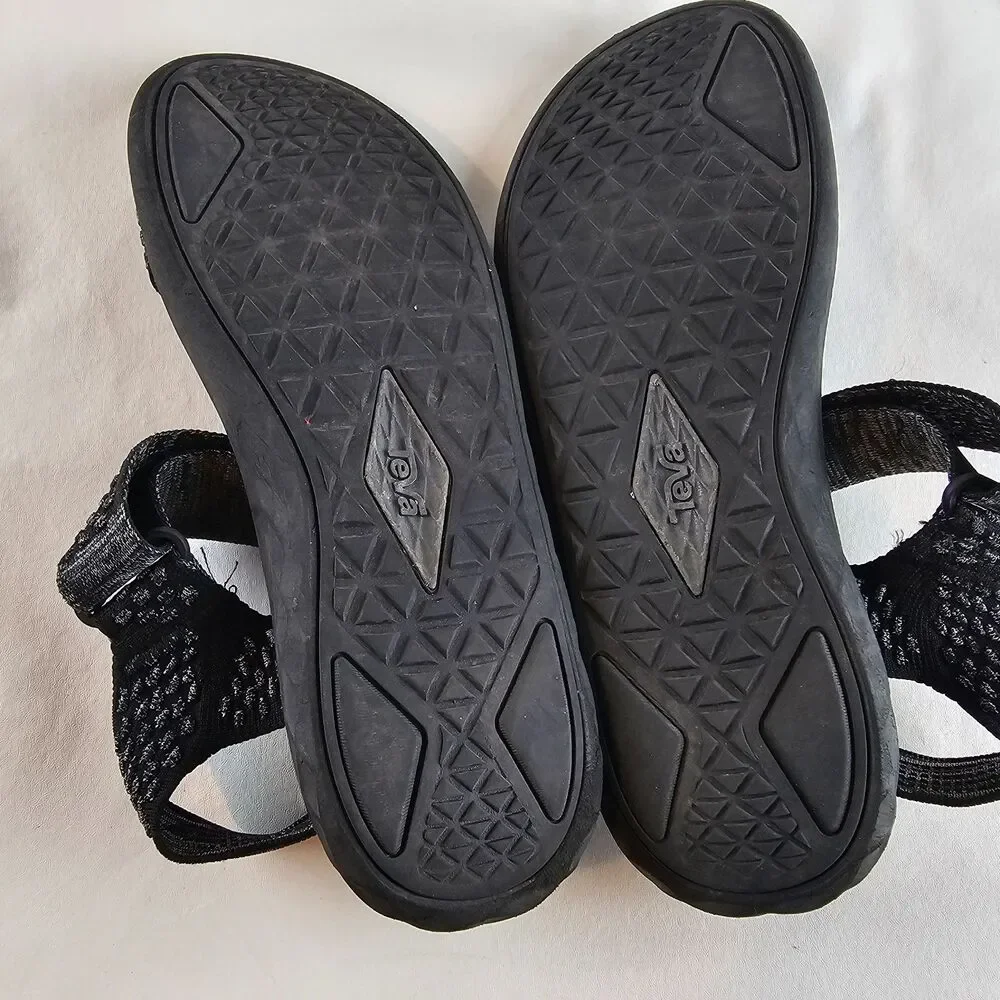 Teva Terra Float 2 Knit Sandals Mens 10 Black Gray Sport Hiking Outdoor Strap